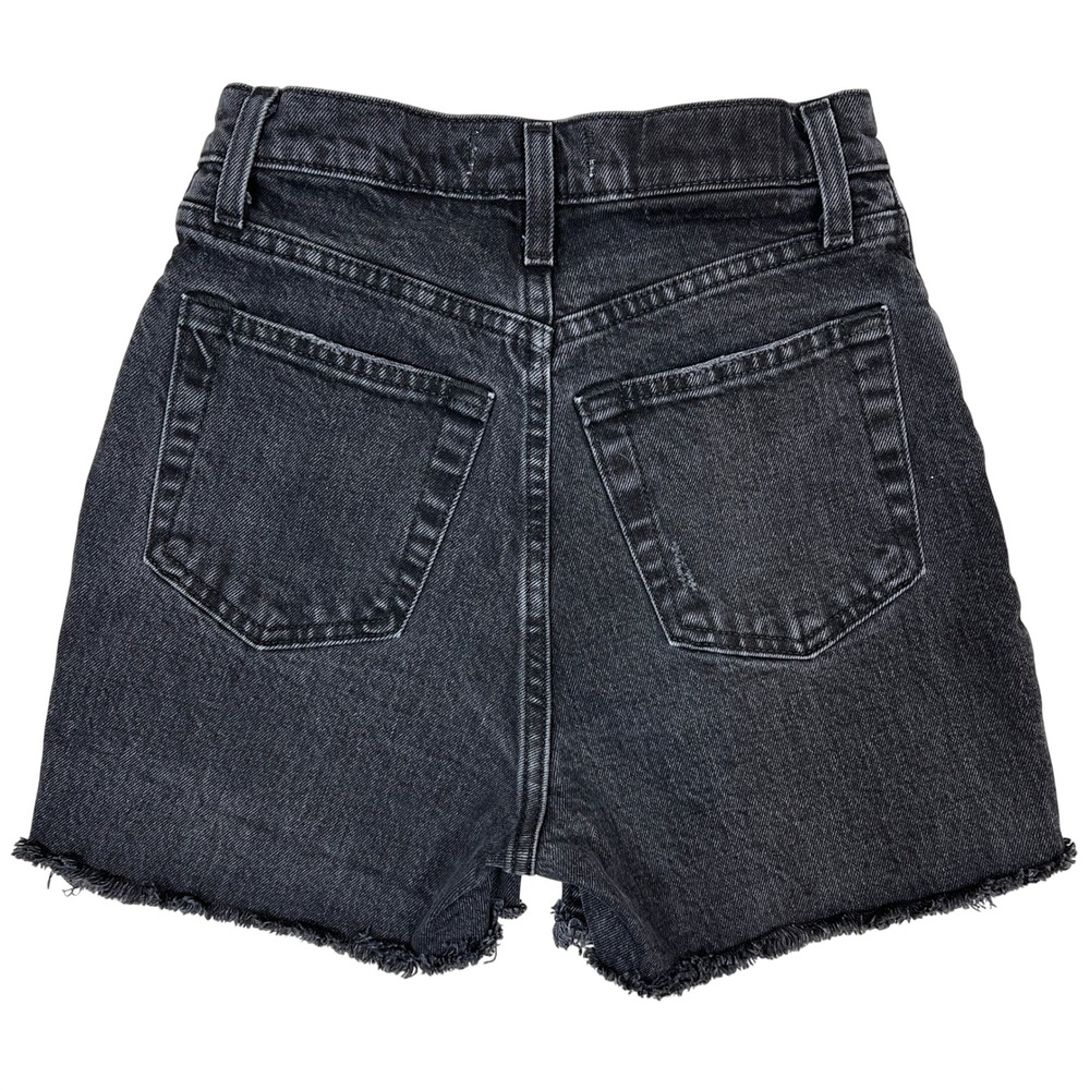 Abercrombie & Fitch 90s Straight Ultra High Rise Cutoff Shorts 24 / 00 Black - Picture 2 of 11